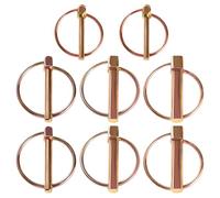 YIXISI 8 PCS 4.5 / 6 / 8 / 10 mm Lynch Pin Assortment Kit, Round Shape Lynch Retaining Pins, Carbon Steel Trailer Lock Pin, Linch Pins, for Tractor, Trailer, Truck, Mower, Digger, Boat