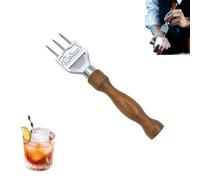 YiXjiuBP 1 Piece Stainless Steel Ice Chipper with Wooden Handle - Ice Pick Crusher for Snow Cones Cocktail Coffee