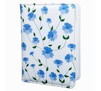 YIXONER Passport Holder For Travel, RFID Blocking Passport Wallet, Passport Cover Secure & Front Pocket Money Holder For Men & Women, Travel Wallet, Growing Flower In White