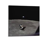 YiXong Apollo 11 Earth View As The Lunar Module Eagle Leaves The Moon Poster Decorative Painting Canvas Wall Posters And Art Picture Print Modern Family Bedroom Decor Posters 28x28inch(70x70cm)
