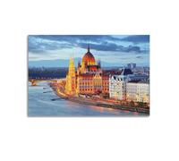 YiXong Budapest Hungary Parliament At Night Poster Decorative Painting Canvas Wall Posters And Art Picture Print Modern Family Bedroom Decor Posters 16x24inch(40x60cm)