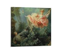 YiXong DxgEss Jean-Honore Fragonard - The Swing Poster Decorative Painting Canvas Wall Posters And Art Picture Print Modern Family Bedroom Decor Posters 12x12inch(30x30cm)