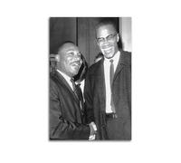 YiXong Great African American Men Malcolm X And Martin Luther King Jr Poster Decorative Painting Canvas Wall Posters And Art Picture Print Modern Family Bedroom Decor Posters 16x24inch(40x60cm)