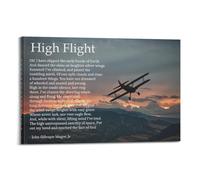 YiXong High Flight Poem By John Gillespie Magee Jr Poster Decorative Painting Canvas Wall Posters And Art Picture Print Modern Family Bedroom Decor Posters 12x18inch(30x45cm)
