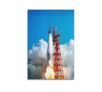 YiXong Launch of Friendship 7 John Glenn Aboard Mercury Program Poster Decorative Painting Canvas Wall Posters And Art Picture Print Modern Family Bedroom Decor Posters 20x30inch(50x75cm)