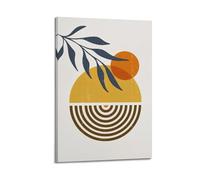 YiXong Modern Geometric Design with Leaf And Sun Children Poster Poster Decorative Painting Canvas Wall Posters And Art Picture Print Modern Family Bedroom Decor Posters 20x30inch(50x75cm)