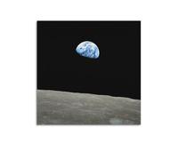 YiXong NASA Apollo 8 December 24 1968 Earthrise From Moon Lunar Surface Poster Decorative Painting Canvas Wall Posters And Art Picture Print Modern Family Bedroom Decor Posters 24x24inch(60x60cm)