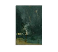 YiXong Nocturne in Black And Gold, The Falling Rocket James McNeill Poster Decorative Painting Canvas Wall Posters And Art Picture Print Modern Family Bedroom Decor Posters 12x18inch(30x45cm)