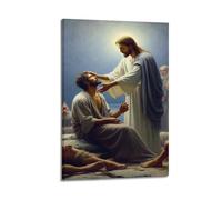 YiXong Religious Jesus Healing The Blind Man Poster Decorative Painting Canvas Wall Posters And Art Picture Print Modern Family Bedroom Decor Posters 24x36inch(60x90cm)