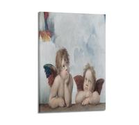 YiXong Sistine Madonna - Two Angels Detail - Rectangular 1513 by Raphael Poster Decorative Painting Canvas Wall Posters And Art Picture Print Modern Family Bedroom Decor Posters 20x30inch(50x75cm)