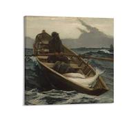 YiXong The Fog Warning by Winslow Homer Poster Decorative Painting Canvas Wall Posters And Art Picture Print Modern Family Bedroom Decor Posters 28x28inch(70x70cm)