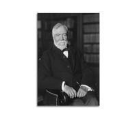 YiXong The Gospel of Wealth Author Andrew Carnegie Poster Decorative Painting Canvas Wall Posters And Art Picture Print Modern Family Bedroom Decor Posters 20x30inch(50x75cm)