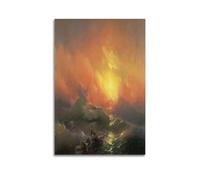 YiXong The Ninth Wave Highlighted Sun 1850 Full Color Poster Decorative Painting Canvas Wall Posters And Art Picture Print Modern Family Bedroom Decor Posters 24x36inch(60x90cm)