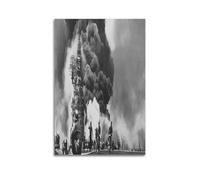 YiXong USS Battleship Bunker Hill Kamikazes WWII Photo Poster Decorative Painting Canvas Wall Posters And Art Picture Print Modern Family Bedroom Decor Posters 12x18inch(30x45cm)