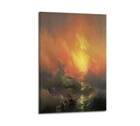 YiXong Van Aivazovsky The Ninth Wave Modern Famous Poster Decorative Painting Canvas Wall Posters And Art Picture Print Modern Family Bedroom Decor Posters 24x36inch(60x90cm)