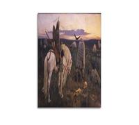 YiXong Viktor Vasnetsov The Knight at The Crossroads Poster Decorative Painting Canvas Wall Posters And Art Picture Print Modern Family Bedroom Decor Posters 24x36inch(60x90cm)