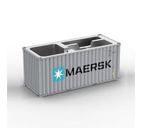 Yixoo Desk Organizer, Pen Pencil Holder, Business Name Cards Holder, Shipping Container Model Storage Box, Secret Storage Box with Multiple Compartments Office Supplies Multi-function (MAERSK)