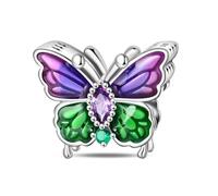 YIXUAN Color Butterfly Charms Charm Fit for Pandora Bracelets Christmas Festival Heart Animals 925 Silver Stunning Women's Jewelry Gift for Women in Your Life