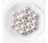 Yixuan Elegant Glossy Polished Pearl Beads, 20pcs 25mm Non Drilled Plastic Pearls, Faux Pearl Beads without Holes for Vase Filler, DIY Craft, Table Scatter, Wedding Decoration, Home Decoration