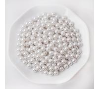 Yixuan Elegant Glossy Polished Pearl Beads, 300pcs 10mm Non Drilled Plastic Pearls, Faux Pearl Beads without Holes for Vase Filler, DIY Craft, Table Scatter, Wedding Decoration, Home Decoration