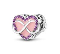 YIXUAN Infinity Heart Charms 925 Silve Charms fits Pandora Bracelets Necklace Birthday Christmas Jewelry Gifts For Women