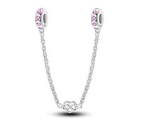 YIXUAN Infinity Heart Safety Charms Charms fits Pandora 925 Silver fits Bracelets Necklace Pendant Bead Jewelry for Women Family Friends