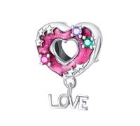 YIXUAN LoveHeart charms Charm Fit for Pandora Bracelets Christmas Festival Heart Animals 925 Silver Stunning Women's Jewelry Gift for Women in Your Life