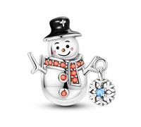 YIXUAN snowman Charms Charms fits Pandora 925 Silver fits Bracelets Necklace Pendant Bead Jewelry for Women Family Friends