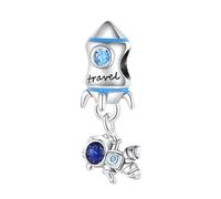 YIXUAN Travel spaceship astronaut Charms 925 Silve Charms fits Pandora Bracelets Necklace Birthday Christmas Jewelry Gifts For Women