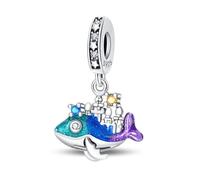 YIXUAN Whale Castle Charms Charms fits Pandora 925 Silver fits Bracelets Necklace Pendant Bead Jewelry for Women Family Friends