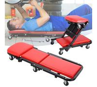 Yiyai 2-in-1 Folding Car Creeper & Mechanic Stool for Under Vehicle Repair | Under Car Crawler with 360° Swivel Wheels for Motorcycle Maintenance, Garage Workshop, Extended 36", Maximum Load 150kg