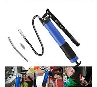Yiyai Heavy Duty Pistol Grease Gun with 10" Flex Hose & Metal Extension, Manual Grease Gun - Fill with 600CC Cartridge, Handheld Greasing Tool for All General Lubrication Applications