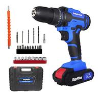 Yiyai Powerful Cordless Drill Set & Screwdriver w/Battery, 21V 45N.m Impact Power Tool, Fast Charger, 25 + 1 Torque Setting w Quick-Release Drill Chuck, 2-Speed with 26pcs Accessories