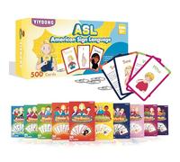 YIYDONG ASL Flash Cards - 500 American Sign Language FlashCards for Beginners and Toddlers, Kids, Teens and Adults Include Verbs, Nouns, Sight Words