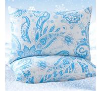 YIYEA Cooling Pillow Cases Standard Size Set of 2 for Hot Sleepers & Night Sweats, Double Sided Arc-Chill Q-max>0.5 Cool Pillowcases, Silky Soft, Thin, Breathable and Quickly Cool Down