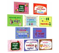 YIYEE 10 Classroom Rules Educational Posters for Toddlers | Classroom Decor | School Supplies and Distance Learning Materials | Use for School Bulliten Boards,200cmx280mm