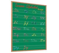 YIYEE Cursive Alphabet Poster for classroom wall, Laminated, 42 x60 cm, Handwritin Cursive with line for Homeschool Decor and Teacher Supplies