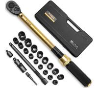 YIYEIE 22PCS Torque Wrench Set 1/2" Drive, 10-160 ft.lb/10-227 Nm, Click Torque Wrench with Impact Sockets, 1 ft.lbs Micro, 72-Tooth Ratchet, Quick Release Head, Master Torque Tool for Car Repair
