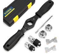 YIYEIE 8PC Ratcheting Tap Handle, 2-IN-1 Extendable Tap Wrench & Die Handle