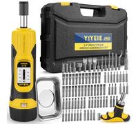 YIYEIE 90Pcs Master Torque Screwdriver Set, 10-70 in.LB, Inch Pound Torque Screw Driver with S2 Bits, Includes Flat, Hex, Torx, and Phillips Bits, T-BAR Ratchet Wrench, All in One Torque Tool Kit