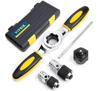 YIYEIE Ratcheting Tap and Die Handle, 5PC Tap Handle Tool with Ratchet Tap Socket, Extendable T-Handle Tap Wrenches Set