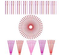 YiYFiT 100pcs Colorful Plastic Sewing Needles,7cm/2.75inch Yarn Hand Sewing Needles Large Eye Kids Safety Learning Needles for DIY Sewing Handmade Crafts, Kid Weave Education