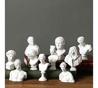 YiYFiT 10Pcs Mini 2.7” Greek Bust Statues, Famous Replica Resin Sculpture Figurines Small Head Statue Plaster Boys Portraits Crafts for Home Office Décor, Artist Sketch Drawing spray paint