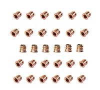 YiYFiT 30Pcs M6x10mm Furniture Threaded Insert Nuts,Carbon Steel Zinc Plated Threaded Bolt Fastener Interface Hex Socket Drive Threaded Insert Nuts for Wood Furniture