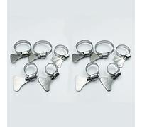 YiYFiT Jubilee Clips,10Pcs Hose Clips with Thumbscrew Adjustable 304 Stainless Steel Hose Clamps Butterfly Type Metal Worm Drive Pipes Connection Fittings for Home Gas Pipe,Plumbing of Car Locomotive