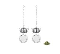 YiYFiT Teapot Tea Infuser with Drip Tray,304 Stainless Steel Tea Infuser Tea Strainers Tea Filter Set Tea Steeper for Loose Leaf Tea, Herbal Tea, Mugs Teapots Spice