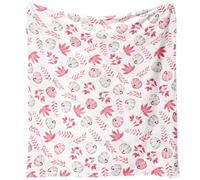 Yiyhuxf Fall Thanksgiving Blankets,Pink Pumpkins and Leaves Farmhouse Blanket Throw, Flannel Fleece Throw Blanket for Home Living Room Couch Bed Chair or Dorm Decor 60"x50"