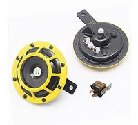 YIYIDA Car Electric Horn 135db Car Horn 12V Air Horn Super Loud High Tone and Low Tone Metal Speaker with Bracket for 12V RVs vans motorcycles boat truck