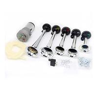 YIYIDA music horn Dixiland Silver air pump Car Horn Multi-frequency sound personality12V150DB Five-tube Air Horns Speaker Truck Horn with Compressor for any vehicle train lorry car boat motorcycle etc