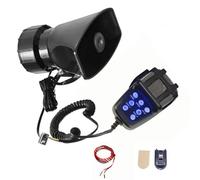YIYIDA Warning Alarm horn Siren Horn Simple installation 130db Air Horn Electric Horn Hooter Emergency Sound Amplifier Car siren with Mic PA Speaker System 7 Tone Car Horn for 12V car boat Truck ect